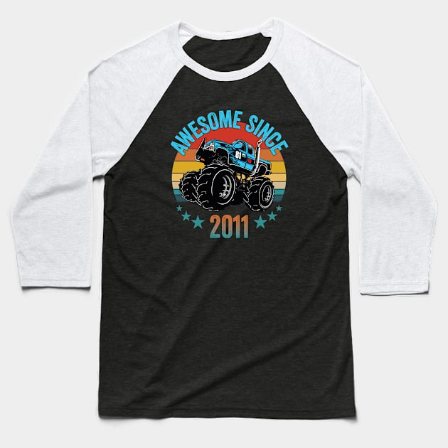 12th Birthday - Awesome Since 2011 Baseball T-Shirt by Kudostees